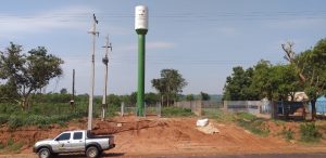 Tanque de agua instalado por la gobernación.