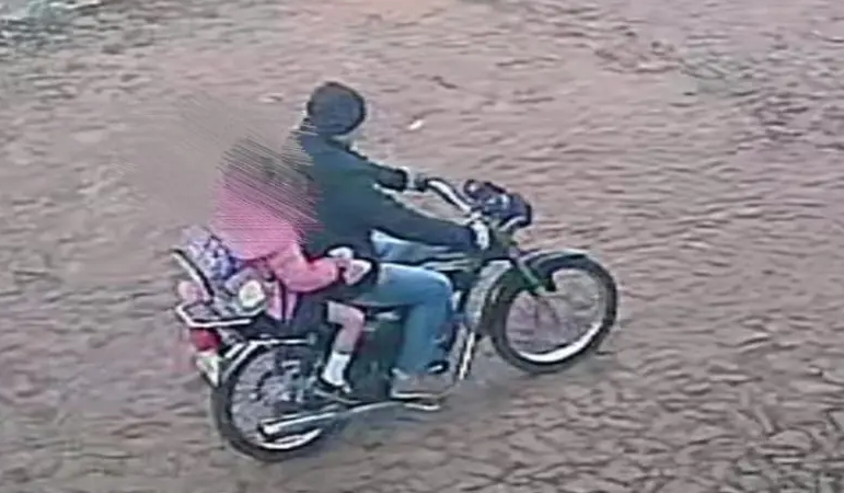 Motociclista intentó raptar a niña de 9 años que iba a la escuela