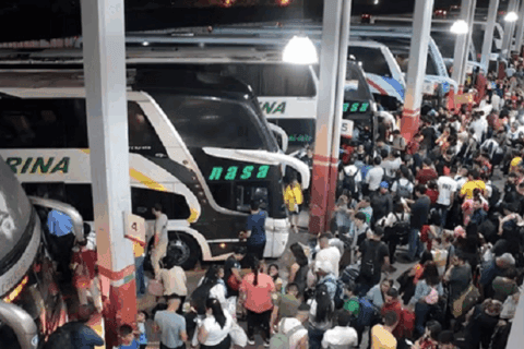 Éxodo navideño colma la Estación de Buses de Asunción
