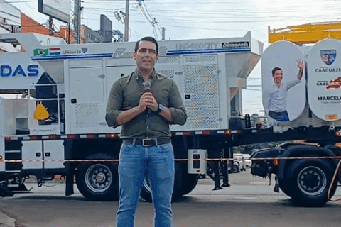 Gobernación de Caaguazú presentó su nueva planta asfáltica móvil