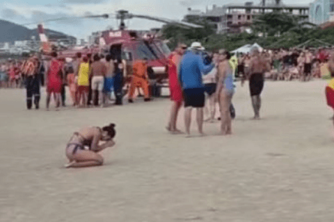 Paraguayo rescatado tras casi ahogarse en playa de Brasil