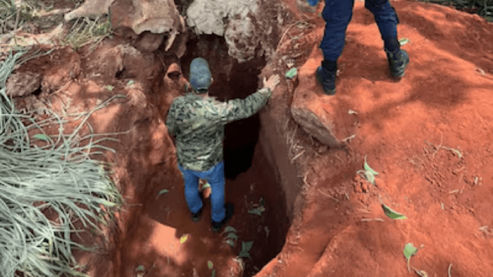 Hallan misterioso pozo de varios metros dentro de una estancia en San Pedro