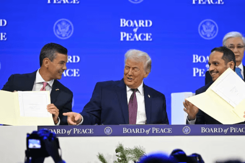 Con Peña y Milei presentes, Trump firmó la creación del Consejo de Paz