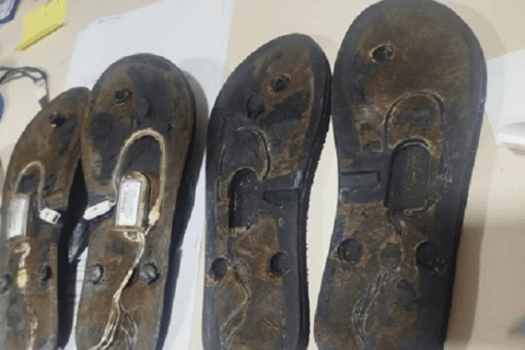 Detectan explosivo oculto en zapatillas en Tacumbú