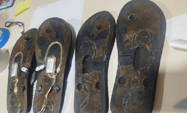 Detectan explosivo oculto en zapatillas en Tacumbú