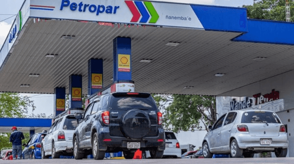 Petropar sube G. 450 el precio de todos los combustibles Petropar sube G. 450 el precio de todos los combustibles