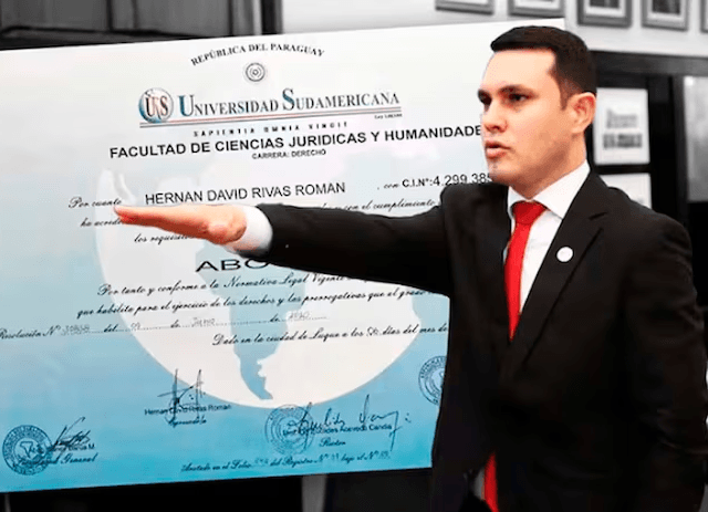 Senadores presentan nueva denuncia contra Hernán Rivas por presunto título falso Senadores presentan nueva denuncia contra Hernán Rivas por presunto título falso