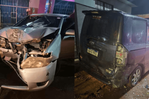 Policía ebrio chocó contra un vehículo estacionado y fue detenido en Villarrica