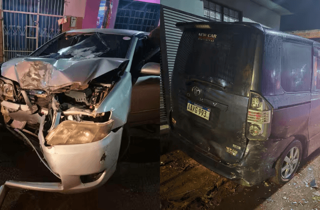 Policía ebrio chocó contra un vehículo estacionado y fue detenido en Villarrica Policía ebrio chocó contra un vehículo estacionado y fue detenido en Villarrica