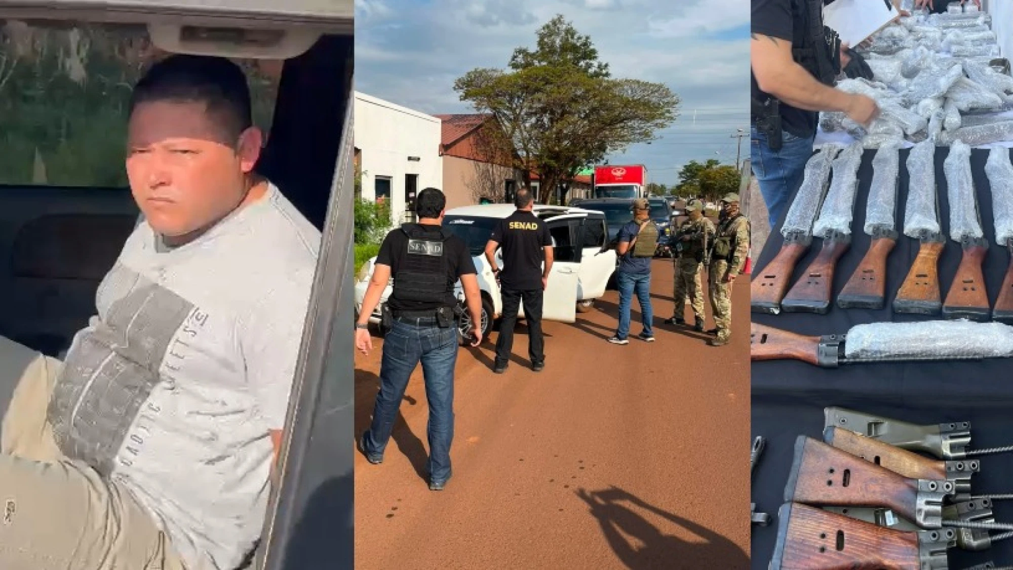 Policía cae con 20 fusiles en un vehículo con fondo falso en Santa Rita Policía cae con 20 fusiles en un vehículo con fondo falso en Santa Rita