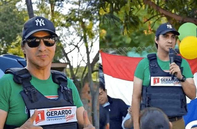 Tras atentado, candidato a intendente hace campaña con chaleco antibala