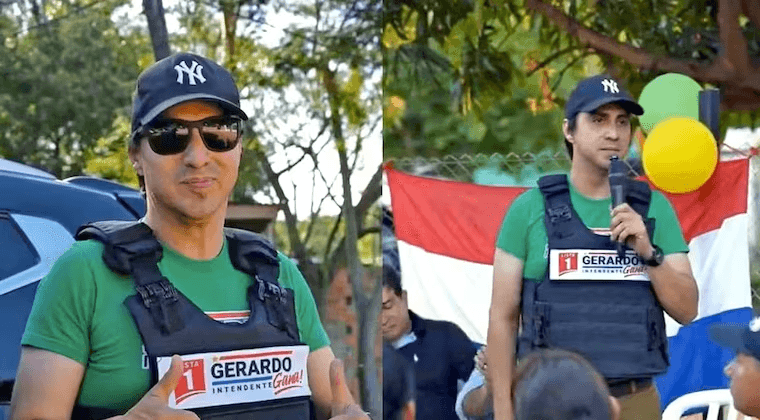 Tras atentado, candidato a intendente hace campaña con chaleco antibala