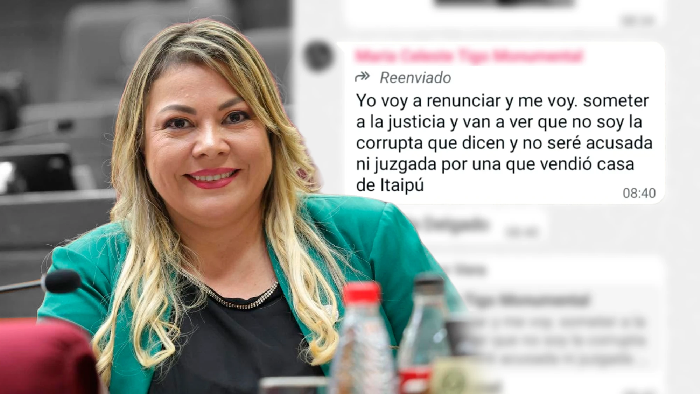 Zenaida renunciará y dice que no la juzgará alguien que vendió una casa de Itaipú