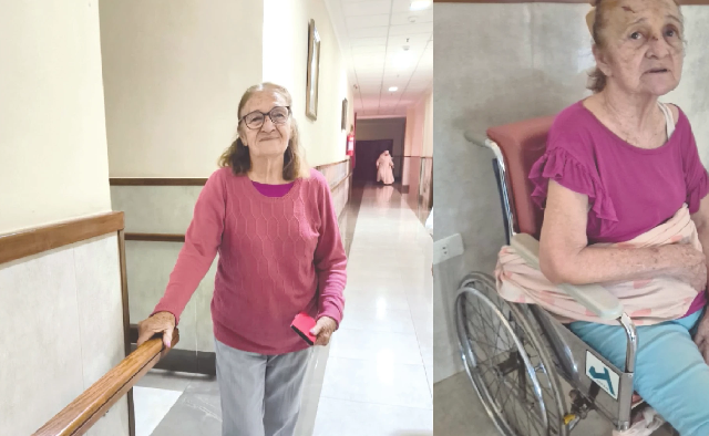 Entró a asilo caminando y salió en silla de ruedas y con golpes